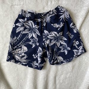 Polo RL navy printed swim trunks
